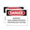 Signmission Warning Dual Power Sources Photovoltaic System Danger Sign, Plastic, 14in W x 10in L, 2PK OS-2PACK-DS-P-1014-L-2304 - alternate 1